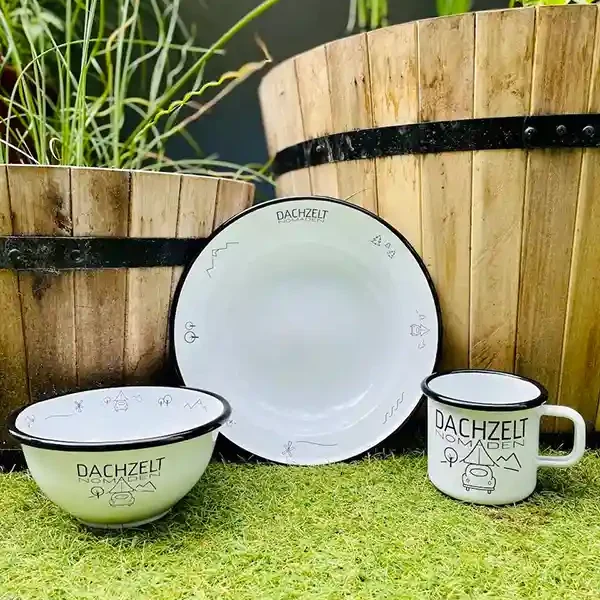 Dachzeltnomaden Shop DZN Merch Emaille Teller kaufen