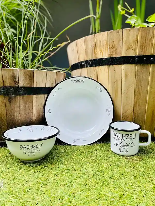 Dachzeltnomaden Shop DZN Merch Emaille Teller kaufen
