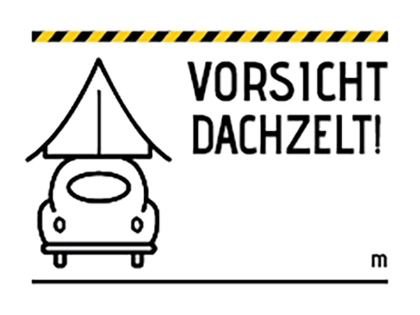 Dachzeltnomaden Shop DZN Merch Vorsicht Sticker kaufen