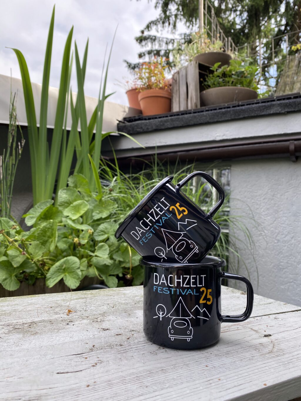 DACHZELT FESTIVAL 2025 Emaille Tasse