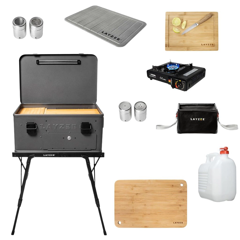 layzee kuechenbox junior bundle mit zubehoer kaufen campingkueche