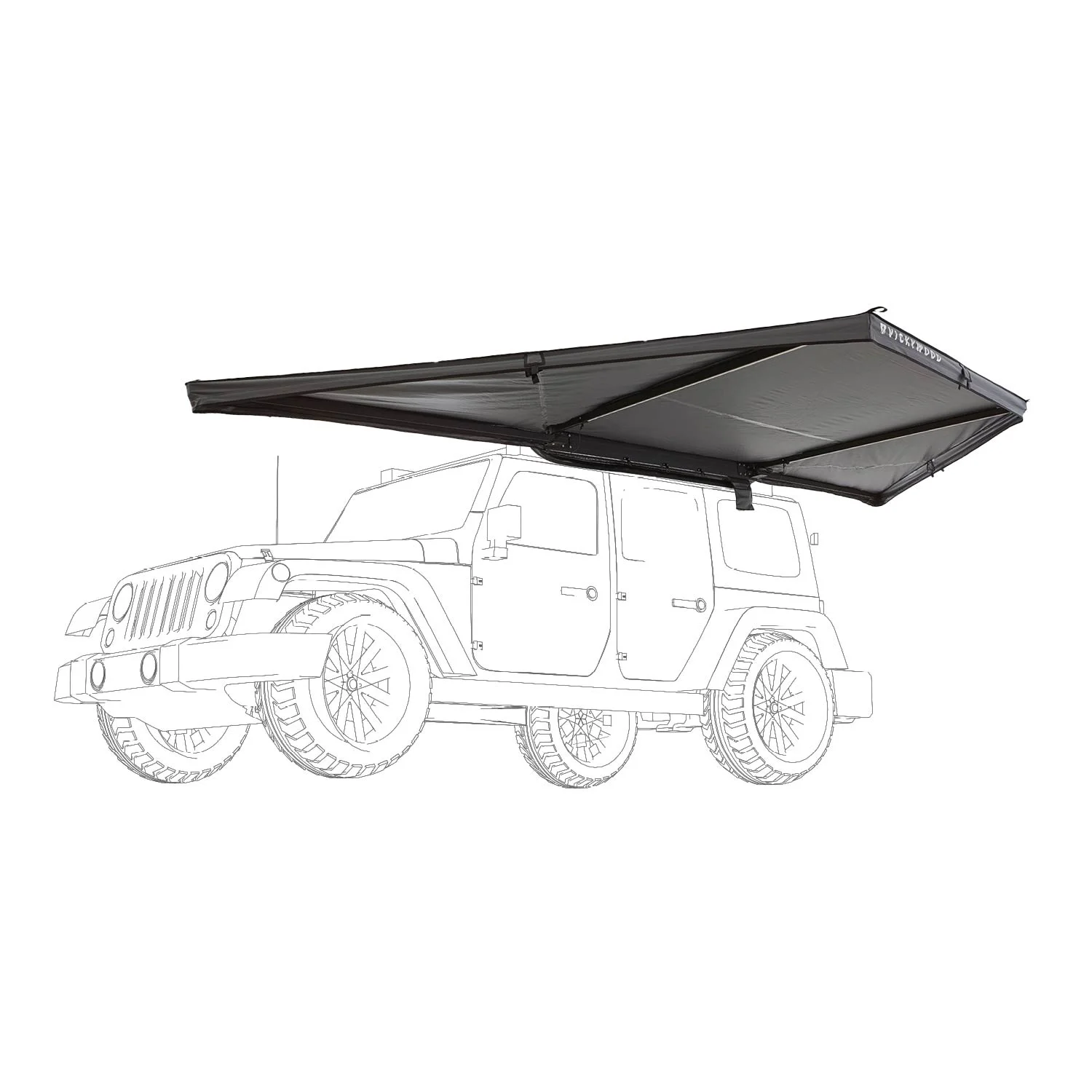 VICKYWOOD 180° Markise LEAF 200 cm grau kaufen