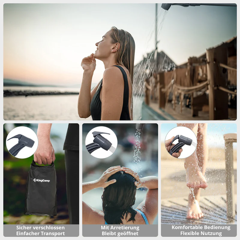 kingcamp campingdusche solar shower outback kaufen