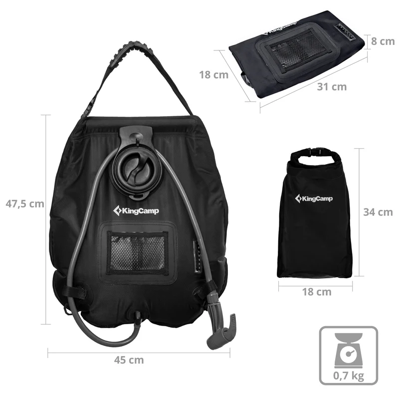 kingcamp campingdusche solar shower outback kaufen