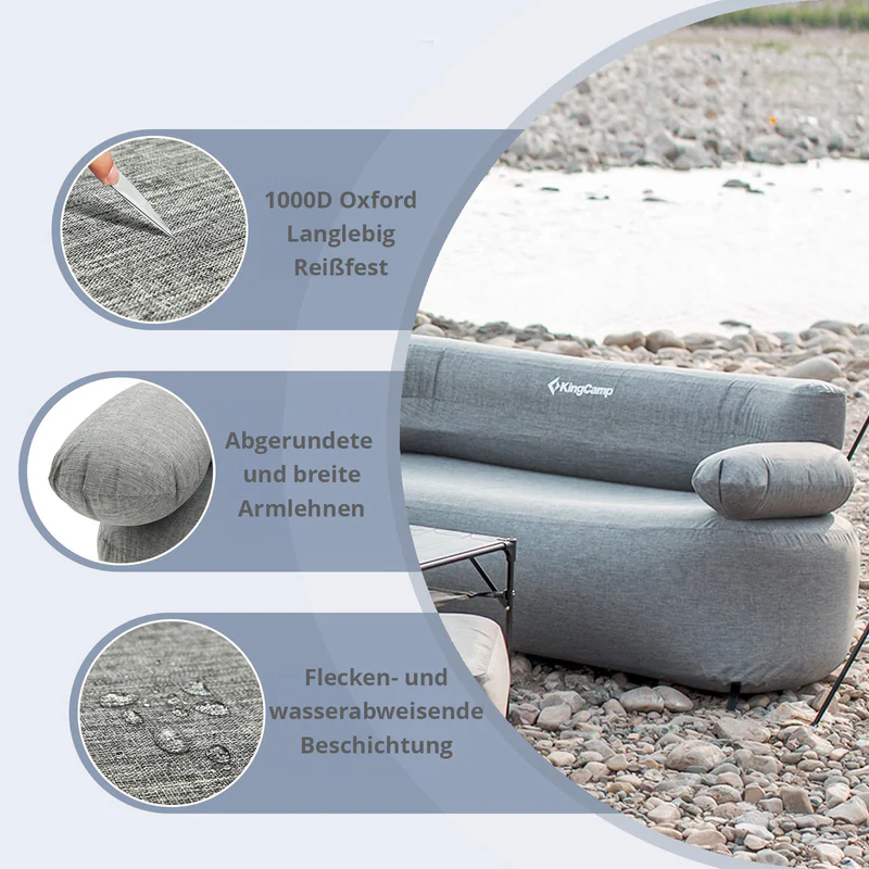kingcamp campingcouch air sofa granite kaufen