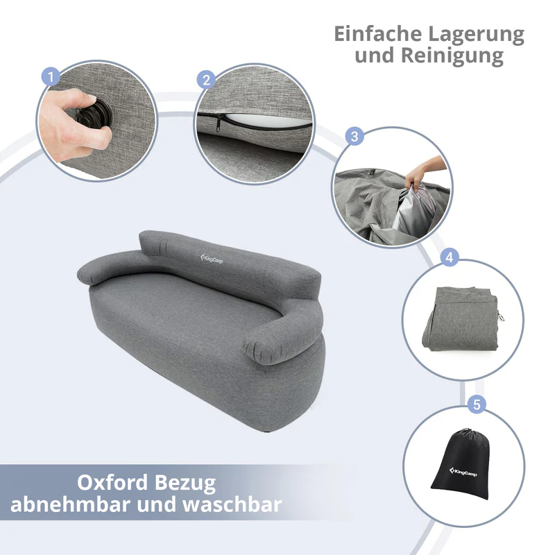 kingcamp campingcouch air sofa granite kaufen