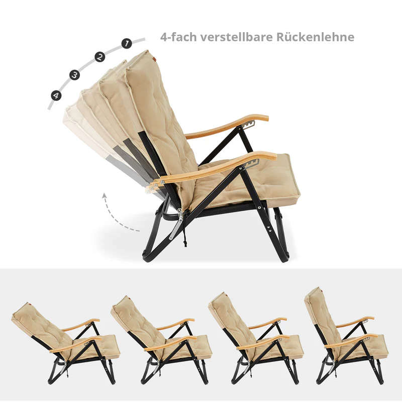 kingcamp campingstuhl hayden deluxe kaufen