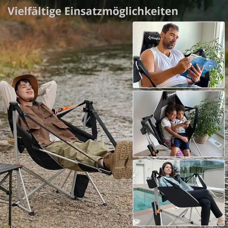 kingcamp campingstuhl orchid rocking chair deluxe kaufen
