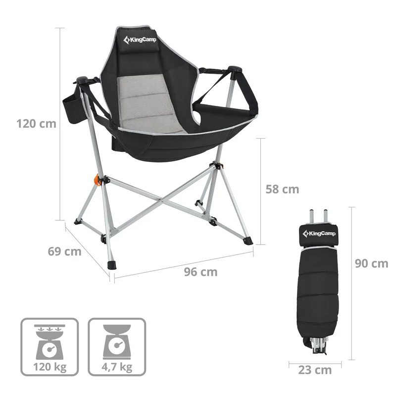kingcamp campingstuhl orchid rocking chair kaufen