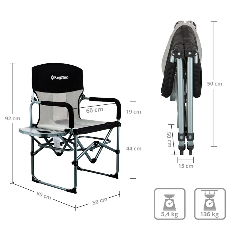 kingcamp campingstuhl portable director chair kaufen
