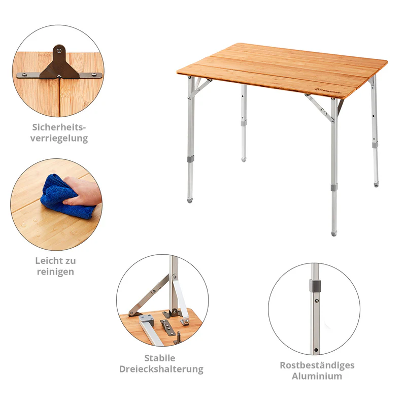 kingcamp klapptisch bamboo table L kaufen