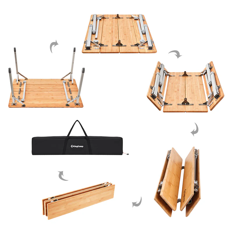 kingcamp klapptisch bamboo table l plus kaufen