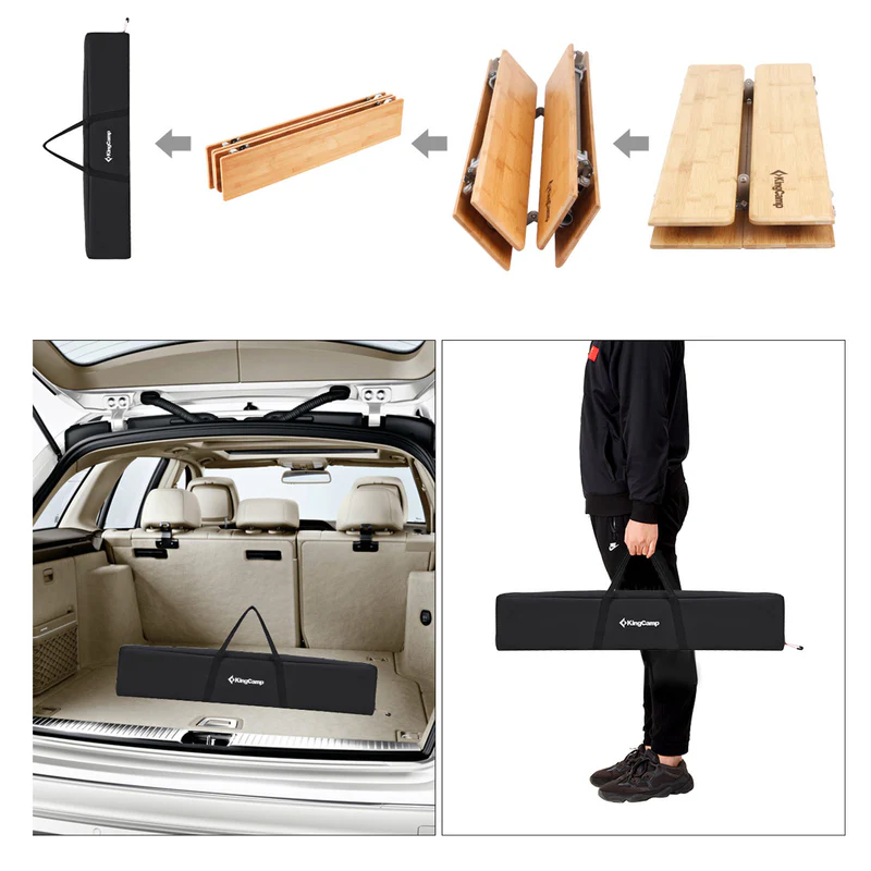 kingcamp klapptisch bamboo table l plus kaufen