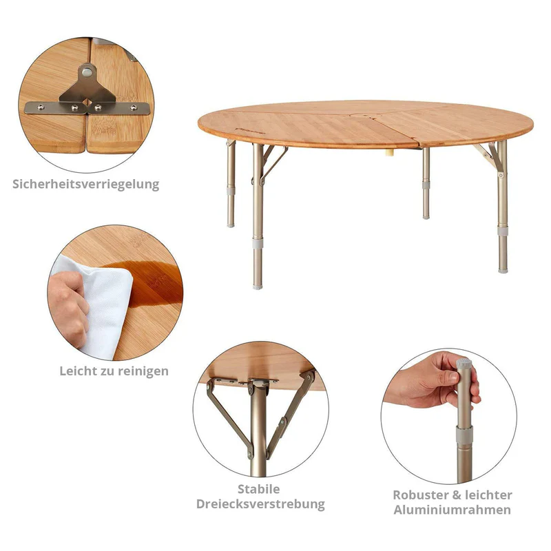 kingcamp klapptisch bamboo table kaufen campingtisch