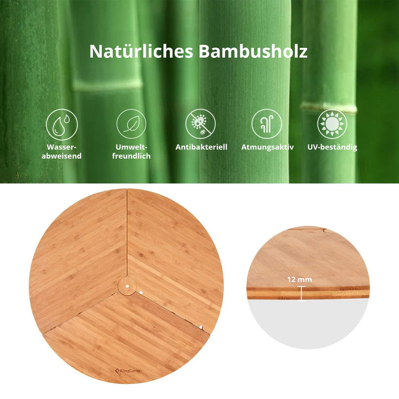kingcamp klapptisch bamboo table kaufen campingtisch