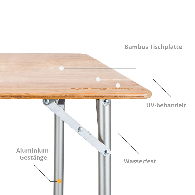 kingcamp klapptisch bamboo table xs kaufen