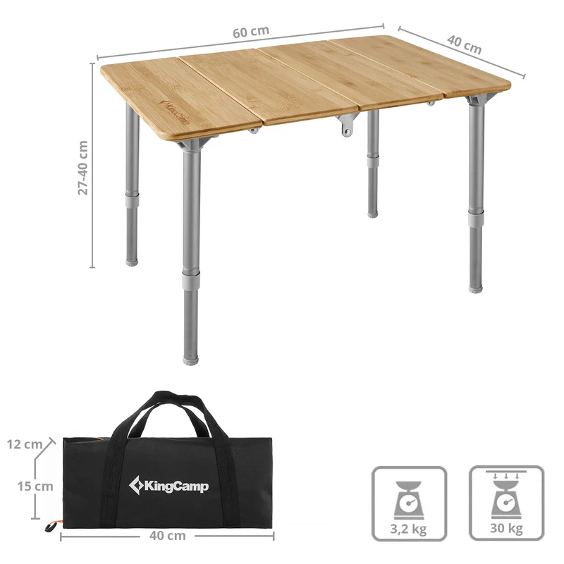 kingcamp klapptisch bamboo table xs kaufen