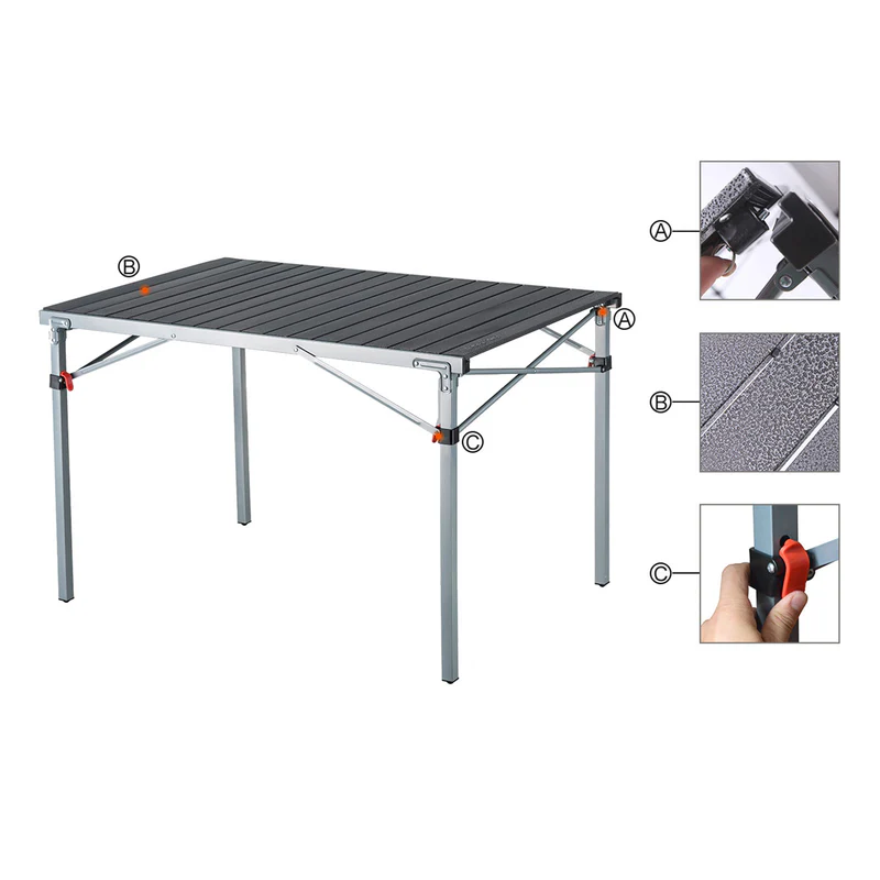 kingcamp rolltisch compact folding table kaufen