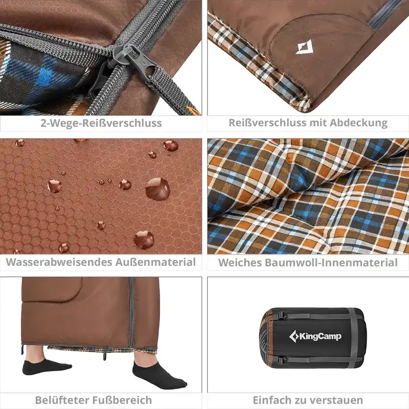 kingcamp deckenschlafsack snowflake 400 kaufen