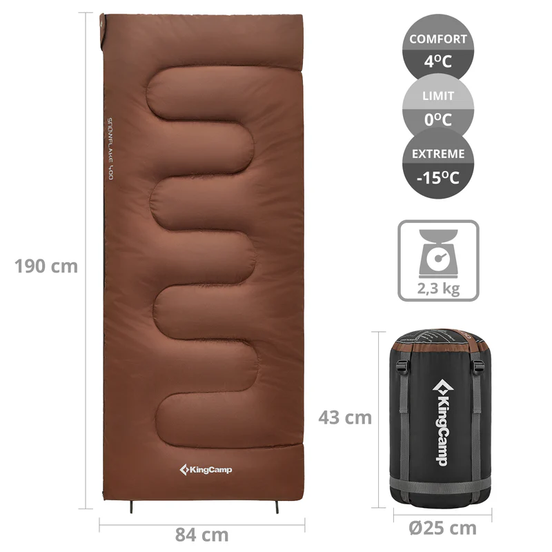 kingcamp deckenschlafsack snowflake 400 kaufen