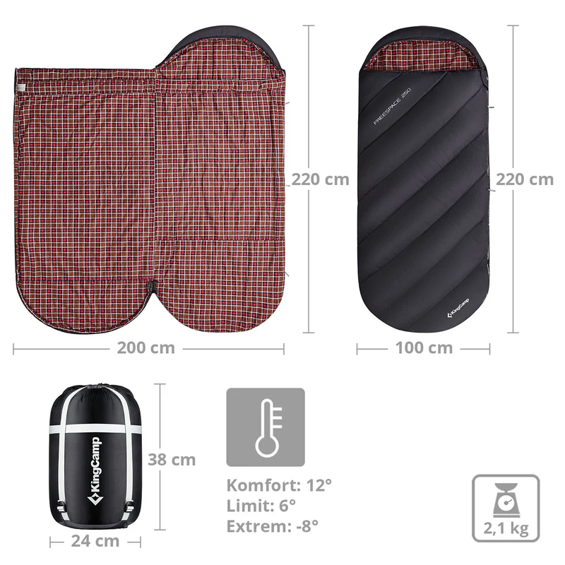 kingcamp mumienschlafsack freespace 250 kaufen