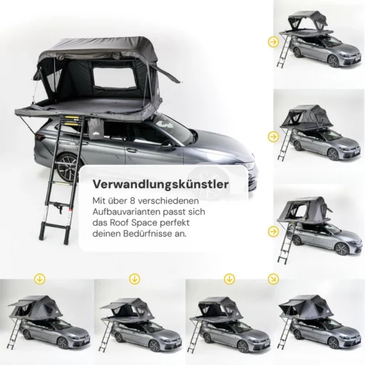 dachzeltnomaden-shop-neue-dachzelte-roof-space-4-kaufen-verwandlungen-modi roof space 4 kaufen 8 modi verwandlung hartschalen klappdachzelt