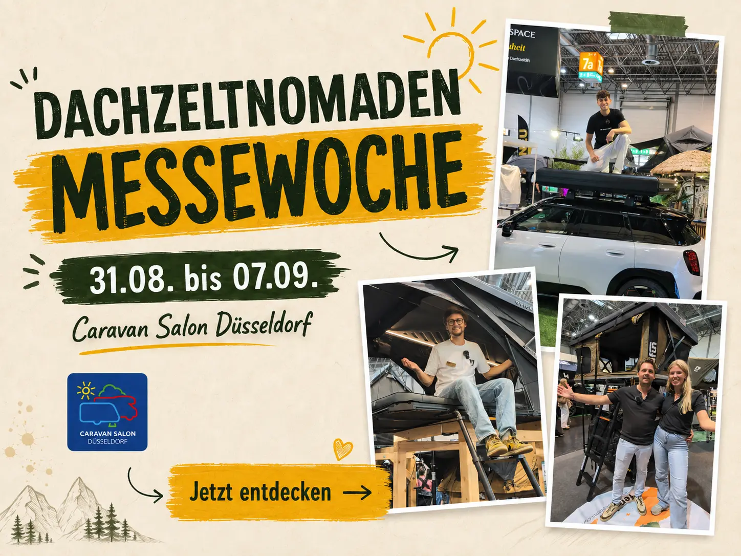 Dachzeltnomaden Themenwoche Caravan Salon Dachzeltnomaden Themenwoche Caravan Salon