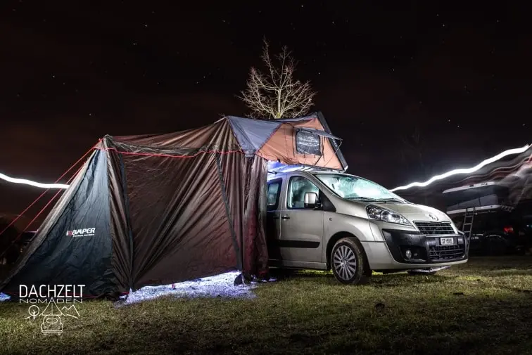 Dachzelt Hybrid mit Vorzelt