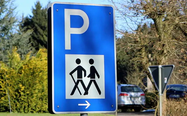 Wanderparkplatz schild