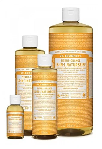 biologisch abbaubare seife DB 18-in-1 Naturseife Zitrus-Orange 240ml