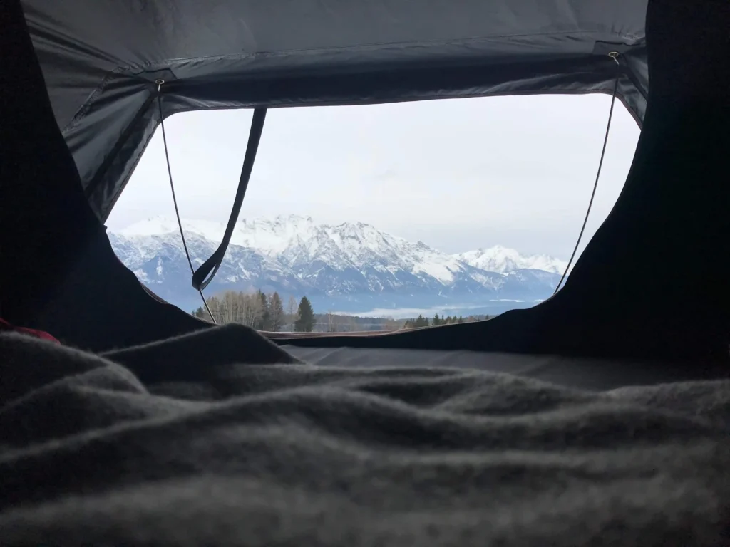 Dachzelt Winter Camping
