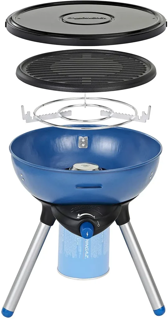 Gasgrill Mehrteilig kochen unterwegs Campingaz Kartusche Campingküche