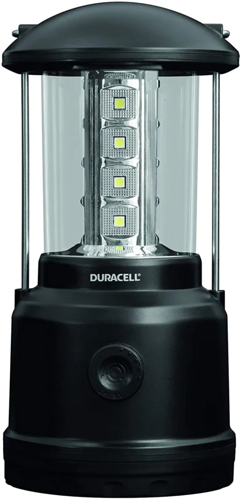 Duracell Taschenlampe, Explorer-Laternen-Serie Laternen-Taschenlampe, 90 Lumen, LED-Licht, schwarze Kunststoffoberfläche, mit Duracell Batterien