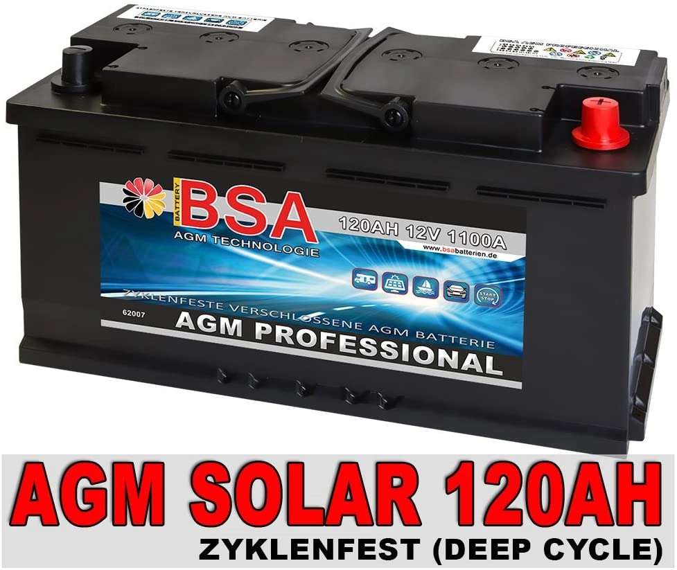 Versorgungsbatterie 12V 120Ah Solar Wohnmobil Boot Mover Schiff AGM Gel Batterie 100AH