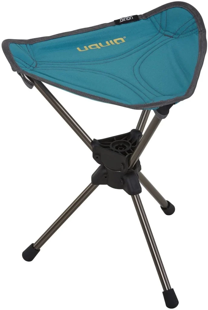 Uquip Darcy Dreibeinhocker XL - faltbar, stabil, leicht - für Camping, Jagd und Outdoor - Blau