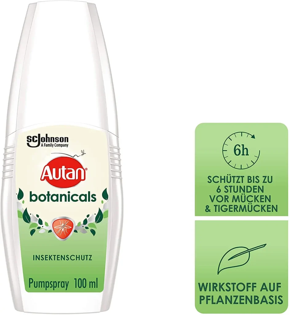 Autan Botanicals Pumpspray Insektenschutz, natürlicher Wirkstoff aus Zitronen Eukalyptus-Öl, 1er Pack (1x 100 ml)