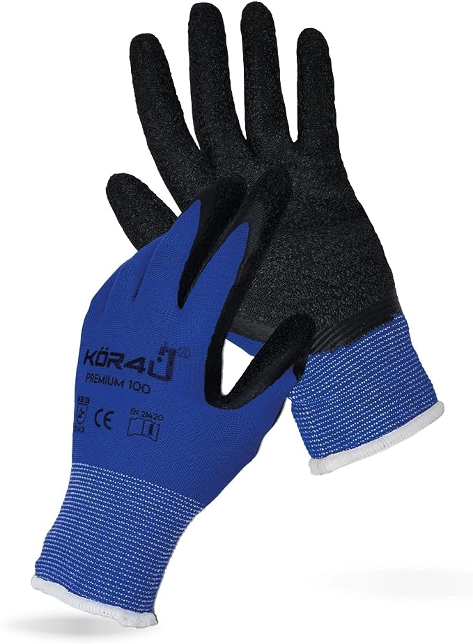 Arbeiterhandschuhe schwarz blau