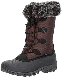 wasserfeste Schuhe kamik winterstiefel in braun fellaufsatz