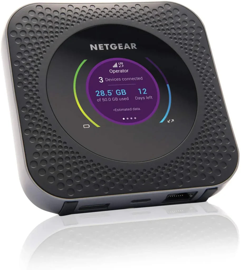 NETGEAR Nighthawk Mobiler WLAN Router MR1100 | tragbares Wlan für unterwegs | 4G LTE Router | bis 1 GBit/s | Hotspot für 20 Geräte | für jede SIM-Karte ohne Vertrag freigeschaltet