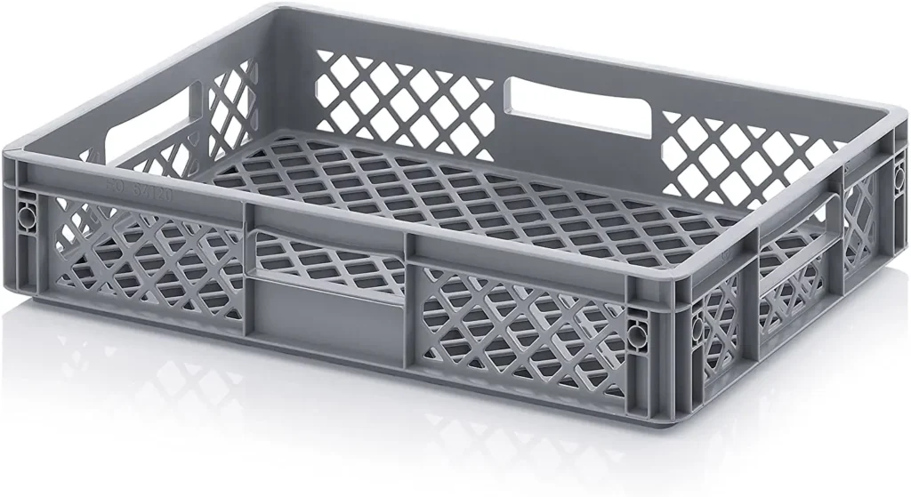 Bäckerkiste Cateringbox 60 x 40 x 12 durchbrochen inkl. gratis Zollstock