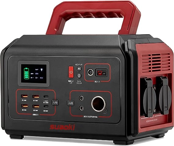 SUAOKI Power Station Quiet Gas frei Solar Generator Mobiler Energiespeicher Lithium-Netzteil mit AC-Steckdose, DC-Ports, USB-Ports für Camping Reise CPAP Emergency (G500)