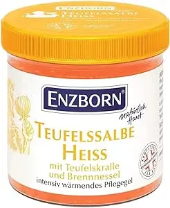 Enzborn Teufels Heiße Salbe Intensiv Wärmendes Pflegegel mit Teufelskralle und Brennnessel, 200 ml