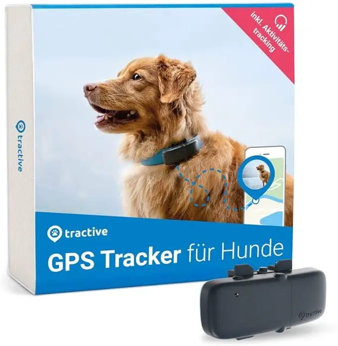 Tractive GPS Tracker für Hunde, unlimitierte Reichweite, Aktivitätstracking, wasserfest, Hundeortung, Modell 2019.