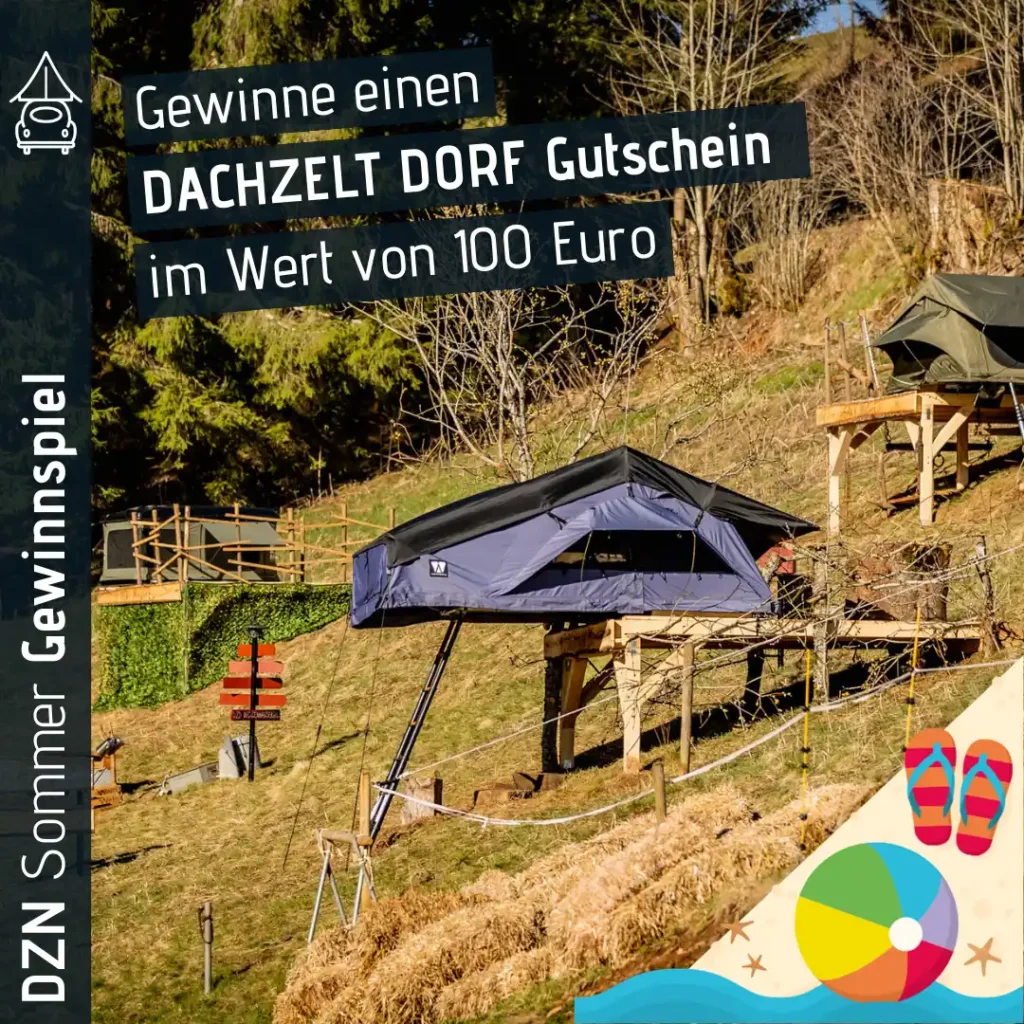 Dachzeltnomaden Sommer Gewinnspiel Gutschein DACHZELT DORF gewinnen