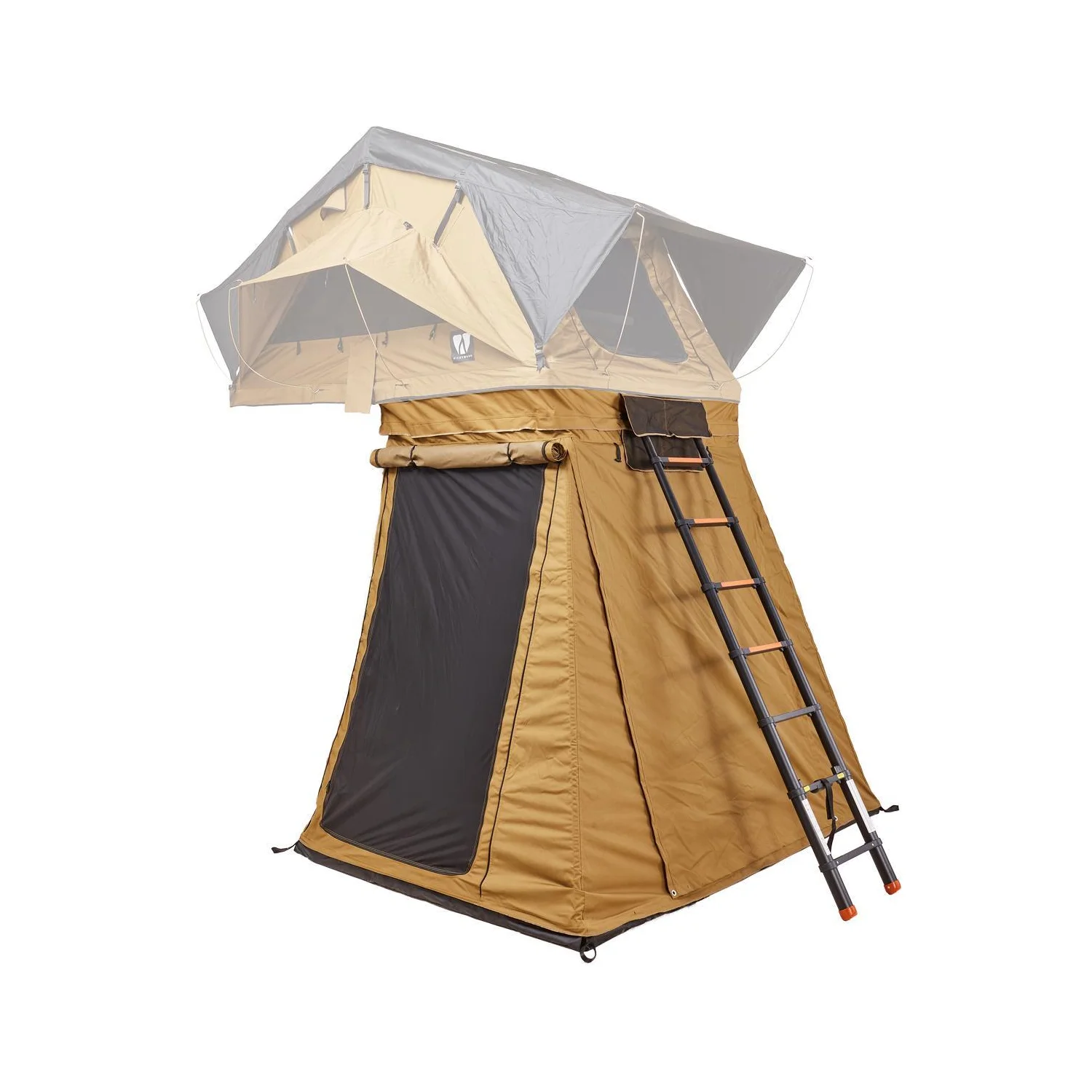 VICKYWOOD Small Willow 140 Klappdachzelt offen mit Vorzelt