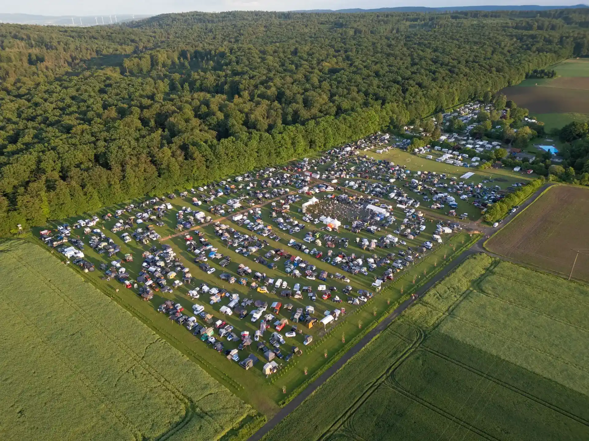 DACHZELT FESTIVAL 2024 - Drohne: Camp von oben