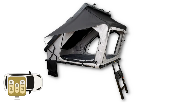 Alu Hartschale Dachzelt Gordigear Hapuku offen