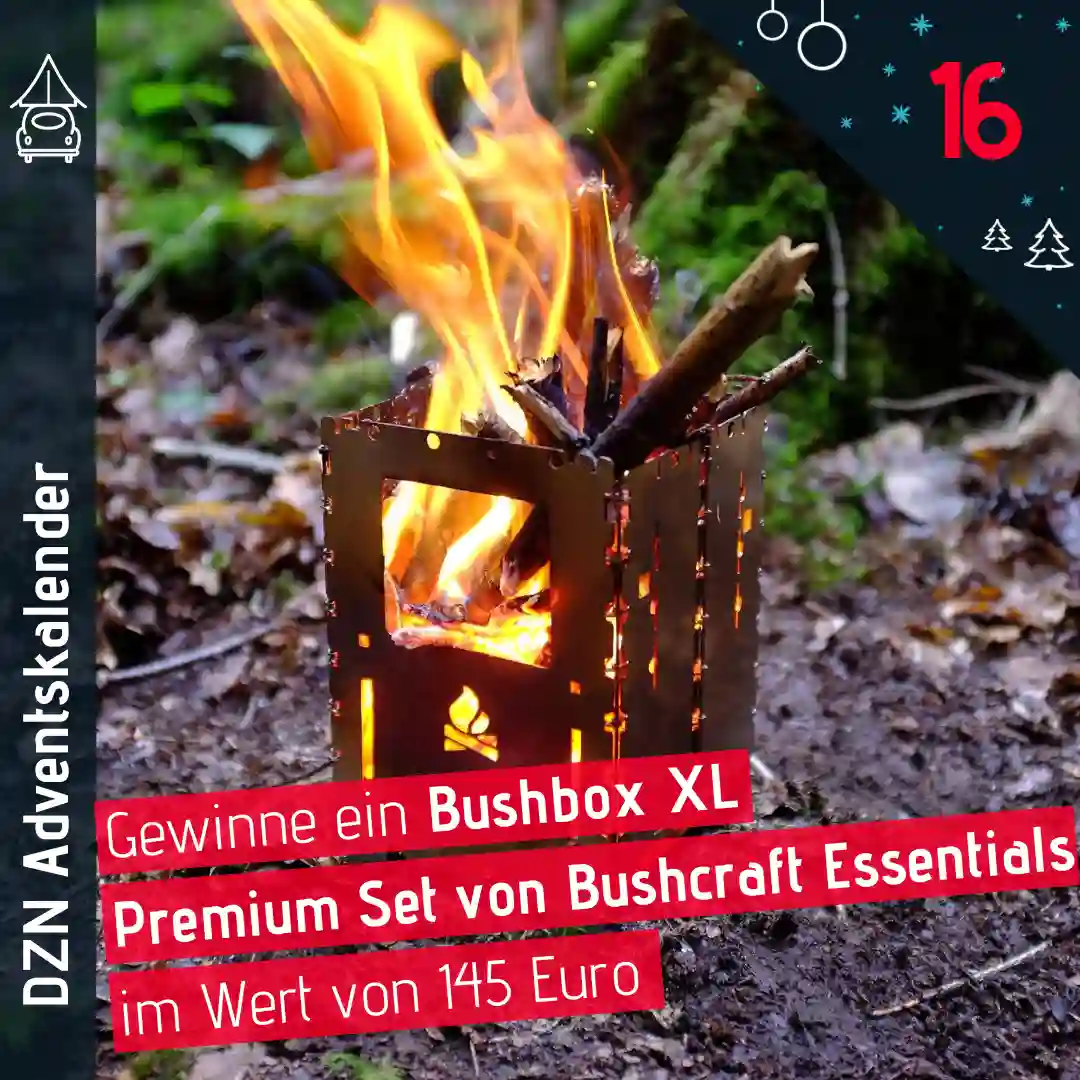 Dachzeltnomaden Adventskalender Türchen 16 Bushcarft Essentials Bushbox gewinnen