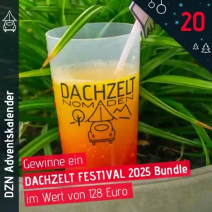 Dachzeltnomaden Adventskalender Türchen 20 Dachzeltnomaden DZF25 - Bundle Becher gewinnen