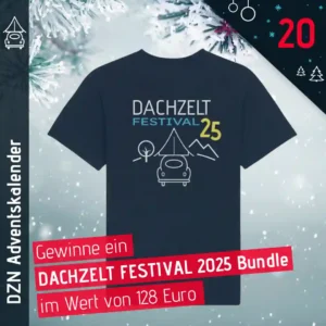 Dachzeltnomaden Adventskalender Türchen 20 Dachzeltnomaden DZF25 - Bundle T-Shirt gewinnen